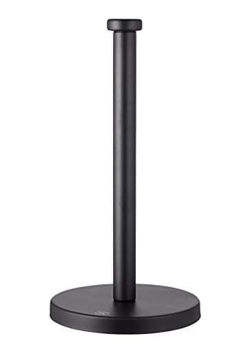 Steelware Central Black Paper Towel Holder Countertop Stainless Steel Paper Towel Stand with Weighted Non-Slip Base - One-Handed Tear, Rust-Resistant - Image 9