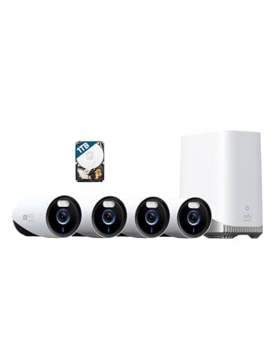 eufy Security eufyCam E330 (Professional) 4-Cam Kit, 4K Outdoor Security Camera System, 24/7 Recording, Plug-in, Wi-Fi NVR, 1TB Hard Drive Included, 10CH, Local Storage, No Monthly Fee - Image 1