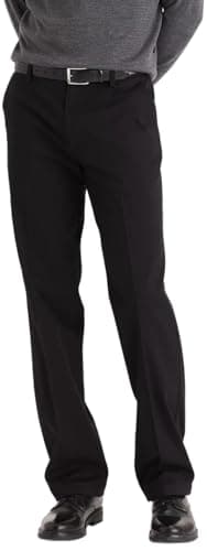 Dockers Men's Classic Fit Easy Khaki Pants (Regular and Big & Tall), Black, 34W x 29L - Image 1