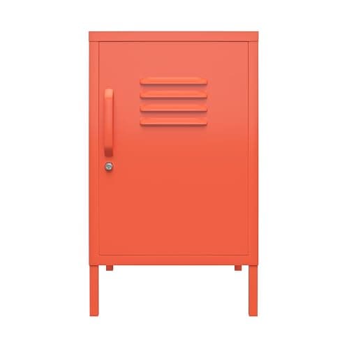Novogratz Cache Metal Locker End Table, Orange - Image 1