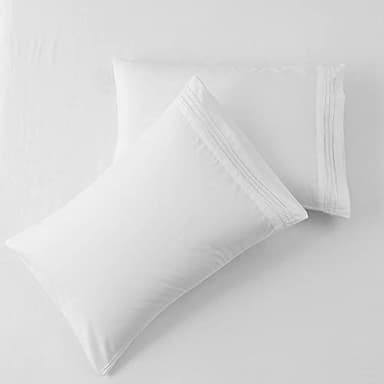 SONORO KATE Bed Sheet Set Super Soft Microfiber 1800 Thread Count Luxury Egyptian Sheets 16-Inch Deep Pocket Wrinkle and Hypoallergenic-4 Piece(Queen White) - Image 4