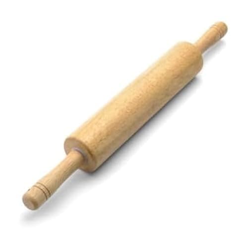 FARBERWARE Classic Wood Rolling Pin, 18-Inch Hardwood Dough Roller for Baking Pizza, Pies, Pastry and Cookies, Ergonomic Handles, Kitchen Essential - Image 1
