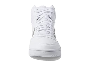 adidas Hoops 3.0 Mid Basketball Shoe, White/White/White, 5 US Unisex Big Kid - Image 7