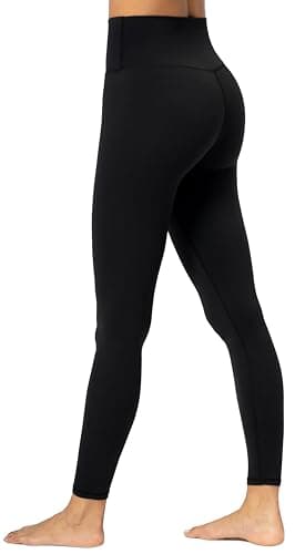 Sunzel Sunzfly Leggings for Women with Tummy Control High Waisted Yoga Pants 7/8 Length for Workout (Black, Medium) - Image 1