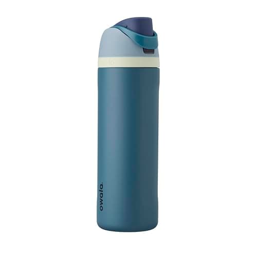 Owala FreeSip Insulated Stainless Steel Water Bottle with Straw, BPA-Free Sports Water Bottle, Great for Travel, 24 Oz, Denim - Image 1