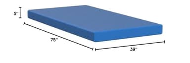 ZINUS 5 Inch Memory Foam Mattress, Bunk/Trundle/Day Bed Compatible, Twin, Blue - Image 2