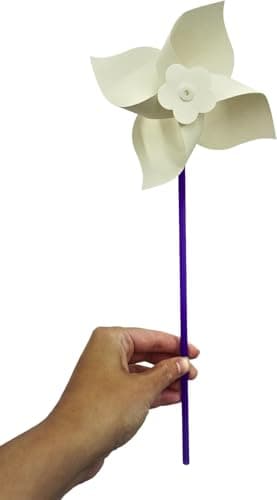 4E's Novelty 24 Pack DIY Pinwheels Craft for Kids, Bulk Summer Pinwheel Craft Kit, Color Your Own Paper Windmill for Pinwheels for Kids July 4 Party, Bulk Pinwheel for Spring Art and Creativity - Image 6