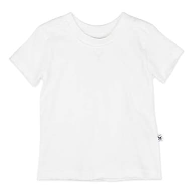 HonestBaby Unisex Baby Organic Cotton Short Sleeve T-shirt Multi-packs Infant-and-toddler-shirts, 5-pack Bright White, 3T US - Image 2