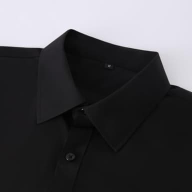Men's Long Sleeve Dress Shirts, Regular Fit Stretch Wrinkle-Free Business Casual Button-Down Shirts with Front Pocket - Image 6