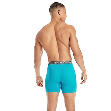 Hanes Ultimate Men's Comfort Flex Fit Boxer Briefs, Ultra Soft Cotton Modal Blend, Red/Blue/Navy-4 Pack, X-Large - Image 3