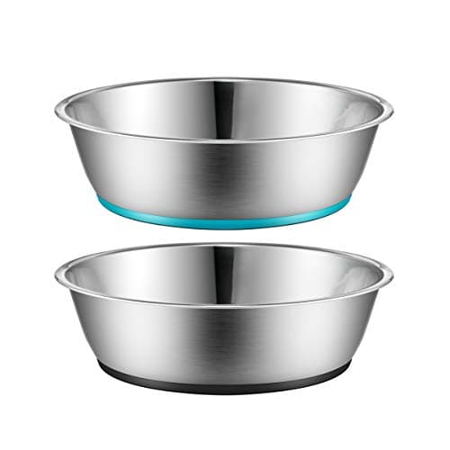 PEGGY11 Lightweight Stainless Steel Dog Bowls - 6 Cup, 2 Pack - Image 1