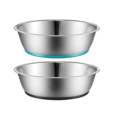 PEGGY11 Lightweight Stainless Steel Dog Bowls - 6 Cup, 2 Pack - Image 1