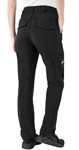 Rdruko Women's Hiking Cargo Pants Lightweight Water-Resistant Quick Dry UPF 50+ Travel Work Pants Zipper Pockets Black XX-Large - Image 3