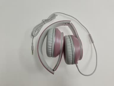 LORELEI X6 Over-Ear Headphones with Microphone, Lightweight Foldable & Portable Stereo Bass Headphones with 1.45M No-Tangle, Wired Headphones for Smartphone Tablet MP3 / 4 (Pearl Pink) - Image 11