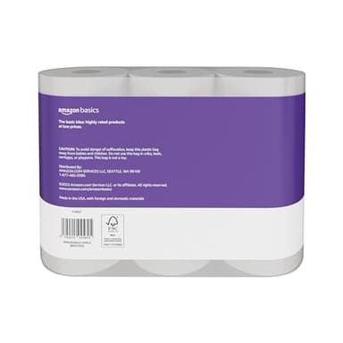 Amazon Basics Soft and Strong 2-Ply Toilet Paper, 30 Ultra Rolls = 120 Regular Rolls, Unscented, 340 Sheet (30 Rolls) - Image 3