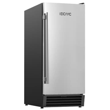 IECIVC Commercial Under Counter Ice Maker Machine, 80 LBS/Day with 25 LBS Storage Bin, 15'' W Built-in & Freestanding Ice Maker, Auto-Cleaning, Ideal for Commercial Home Bar - Image 9