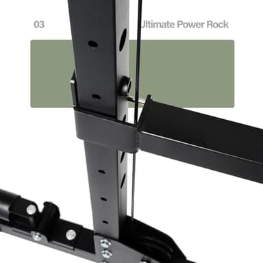 MAJOR FITNESS Drone1 Power Cage - Multi-Function Power Rack for Home Gym (Package (with 1300LBS Bench & 245lbs & Bar), Black) - Image 4