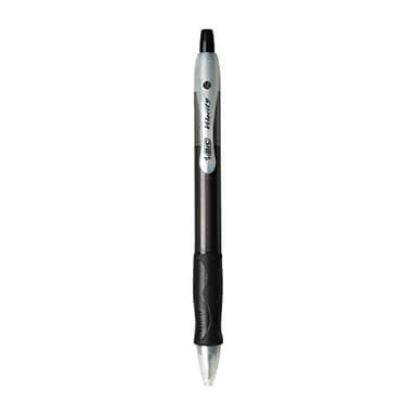 BIC Velocity Retractable Ballpoint Pens, Medium Point (1.0 mm), Black Ink Pens, 12-Count Pack, With Comfortable Grip - Image 3