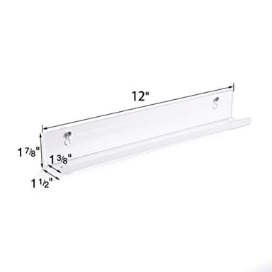 NIUBEE Clear Vinyl Record Shelf Wall Mount 6 Pack,Acrylic Album Record Holder Display Your Daily LP Listening in Office Home - Image 3