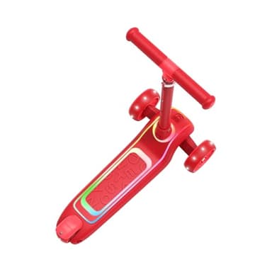 Jetson Halos Three-Wheel Light Up Kick Scooter, Light up Stem & Wheels, Height Adjustable Handlebar, Rear Brake, Ages 3+, JHALOS-RED - Image 4