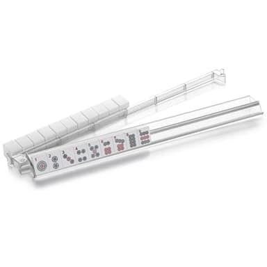 Suncle 4PCS Mahjong Racks with Pushers,Clear Acrylic American Majiang Tile Racks,Imports Modern Mahjong Racks with Built-in Pushers - Image 1