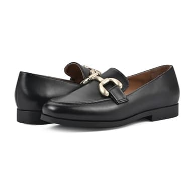 WHITE MOUNTAIN Women's Cassino Moc Toe Loafer, Black/Leather, 6 M - Image 2