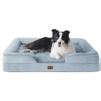 Bedsure Orthopedic Dog Beds Large Sized Dog - Washable Large Dogs Bed Waterproof, Big Comfort Dogs Couch Sofa with Washable Removable Cover, Supportive Foam Pet Bed with Nonskid Bottom - Image 1