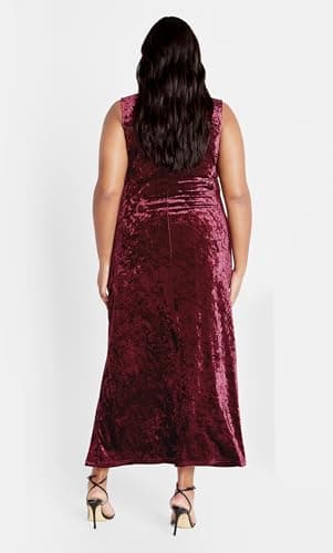 City Chic Women's Plus Size Dress-Mae, Ruby - Image 4