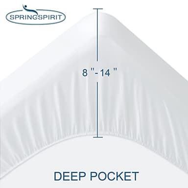 Twin XL Mattress Protector Waterproof Fitted Bed Sheets up to 14'' Terry for College Dorm Room Essentials Ultra Soft & Breathable Mattress Pad Cover Twin Extra Long (XL), Noiseless Machine Washable - Image 3