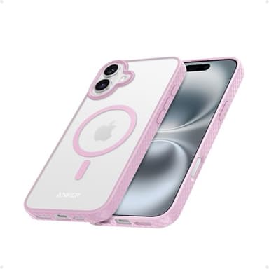 Anker MagGo Matte Magnetic Phone Case for iPhone 16 Plus, Ultra-Slim, Scratch-Resistant, Durable Protective Cover, Compatible with MagSafe, Pink - Image 1