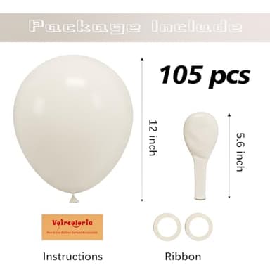 Voircoloria 105pcs Sand Balloons 12inch Party Latex Balloons for Boys Girls Birthday Baby Shower Gender Reveal Wedding Sunflower Party Decorations - Image 3