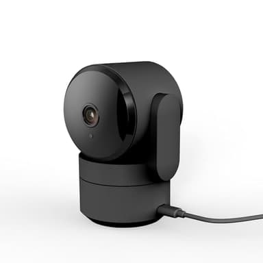 Luna Cameras for Home Security Indoor, Advanced AI Motion Detection, 360° Pan/Tilt, Plug-in, Night Vision, 2.4GHz WiFi, 2-Way Audio, Pet Camera with Phone App, Easy DIY Surveillance System (Black) - Image 1