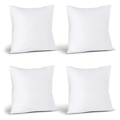 Utopia Bedding Throw Pillows (Set of 4, White), 18 x 18 Inches Pillows for Sofa, Bed and Couch Decorative Stuffer Pillow - Image 7