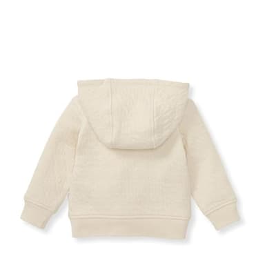 Burt's Bees Baby Baby Sweatshirts, Lightweight Zip-up Jackets Hooded Coats, Organic Cotton, Oat Quilted Bee - Image 2
