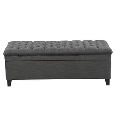 Christopher Knight Home Juliana Fabric Storage Ottoman, Gray - Image 1