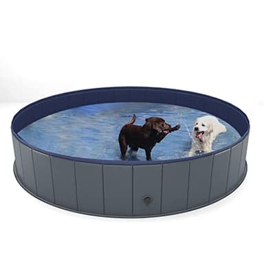Niubya Foldable Dog Swimming Pool, Collapsible Hard Plastic, Portable Bath Tub for Pets Dogs and Cats, Pet Wading Pool for Indoor and Outdoor, 64 x 12 Inches - Image 9