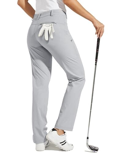 Willit Women's Golf Pants Hiking Pants Quick Dry Lightweight Outdoor Casual Pants with Pockets Water Resistant Gray 10 - Image 1