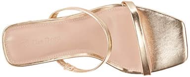 The Drop Women's Avery Square Toe Two Strap High Heeled Sandal, Gold, 9.5 - Image 8