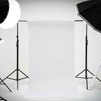 Kate Seamless Paper Backdrop White Paper Backdrop for Photoshoot (86''x32.8' Arctic White) - Image 2