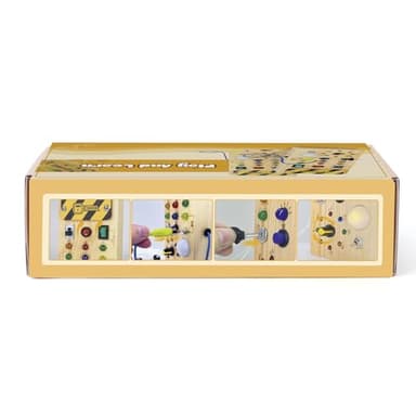 Montessori Wooden Busy Board with 8 LED Light switches, Sensory Toys Light Switch Travel Toys for 1+ Year Old Baby and Toddler - Image 9