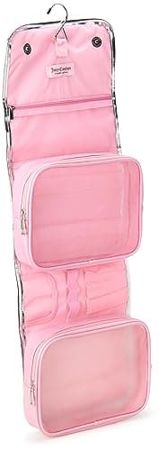 Juicy Couture Iridescent Makeup Bag Cosmetics Organizer Travel Essentials Hanging Hook Iridescent Silver Trim - Image 5