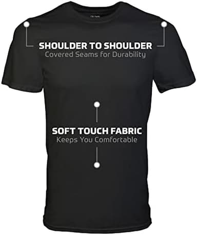 Gildan Men's Crew T-Shirts, Multipack, Style G1100, Black (6-Pack), Medium - Image 4