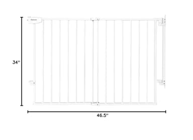 Babelio 34" Tall No Bottom Bar Baby/Dog Gate for Stairs, House and Doorways, 29.7-46.5" Auto Close Safety Pet Gates with Large Walk Thru Door, Hardware Mount, White - Image 10