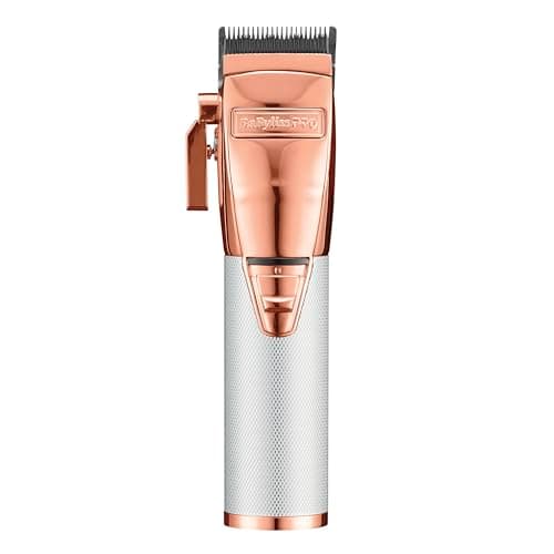 BaBylissPRO ROSEFX+ Professional Barber Cord/Cordless Hair Clippers for Men, All Metal, Lithium Battery with 3-Hour Runtime, Rose Gold - Image 1