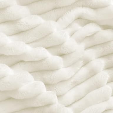 BEDELITE Baby Blankets for Boys Girls 30"x 40" - 3D Ribbed Jacquard Cute Fuzzy Fleece Blanket, Warm and Breathable Soft Cozy Infant Toddler Blanket for Newborn All Seasons Suitable, Cream - Image 5