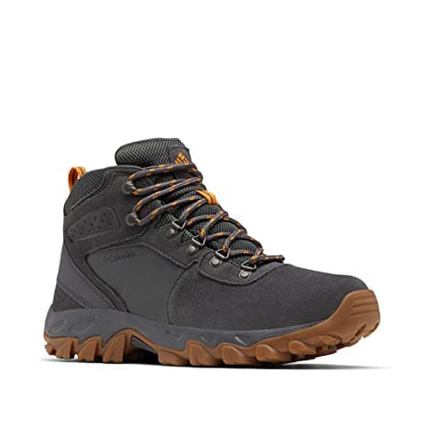Columbia Men's Newton Ridge Plus II Suede Waterproof, 2024 Dark Grey/Gold Amber, 9.5 - Image 1