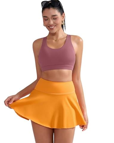 RUNNING GIRL Sports Bra for Women, Criss-Cross Back Padded Strappy Sports Bras Medium Support Yoga Bra with Removable Cups(2575_Rose Red_M) - Image 3