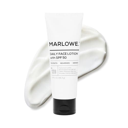 MARLOWE. No. 128 Men's Facial Lotion with Sunscreen SPF 50, 3.4 oz, Oil-Free, Lightweight Daily Face Moisturizer for Men, Includes Natural Extracts to Hydrate, Nourish & Soothe - Image 1
