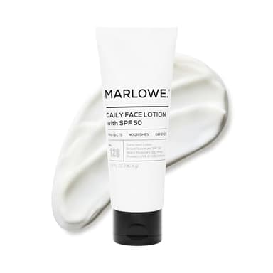 MARLOWE. No. 128 Men's Facial Lotion with Sunscreen SPF 50, 3.4 oz, Oil-Free, Lightweight Daily Face Moisturizer for Men, Includes Natural Extracts to Hydrate, Nourish & Soothe - Image 1