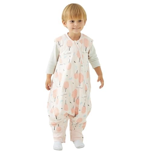Duomiaomiao 2.5 TOG Toddler Sleep Sack 3-4T 100% Cotton Winter Side Open Zipper Baby Sleep Sack with Feet, Warm Toddler Wearable Blanket - Image 1